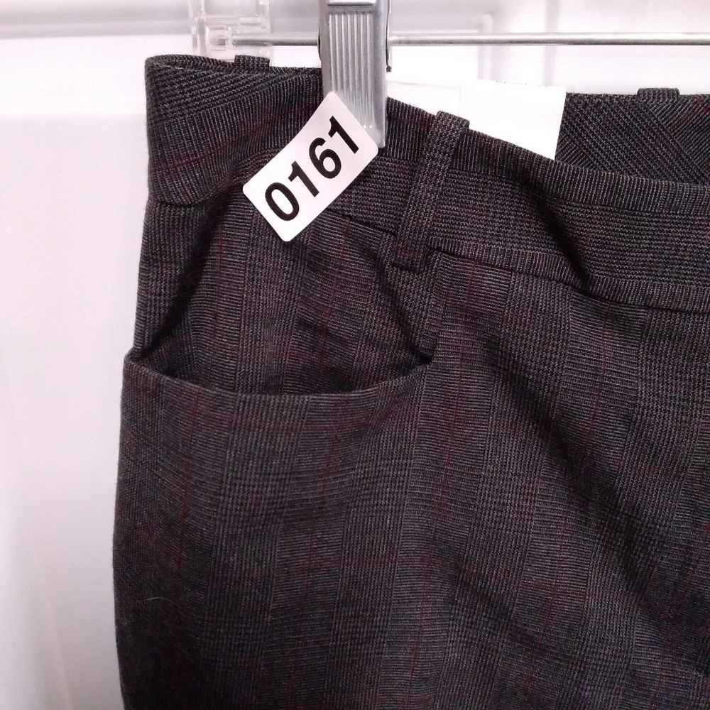 Calvin Klein Modern Fit Charcoal Grey Pinstripe Trousers Nwt - Picture 8 of 9